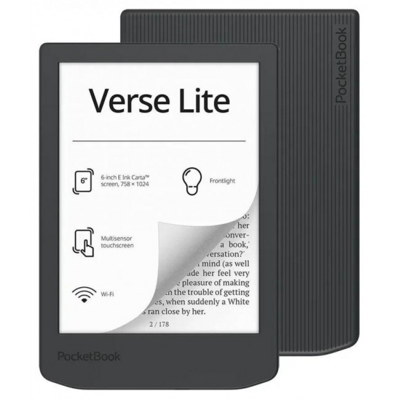 Електронна книга PocketBook 619 Verse Lite Midnight Grey