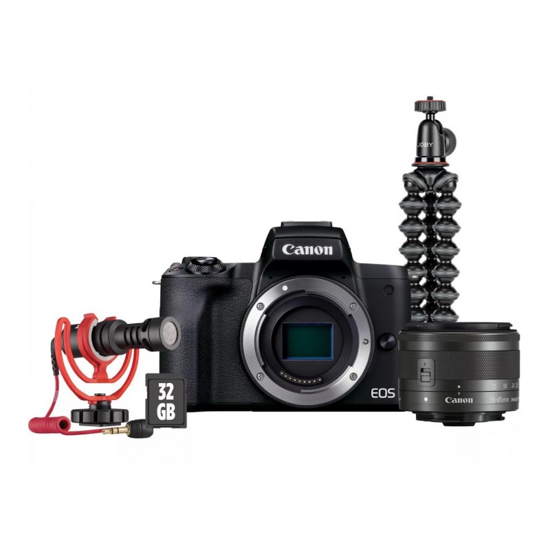 Фотоапарат Canon EOS M50 Mark II kit (15-45mm) IS STM Black Vogger kit