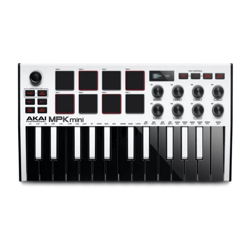 MIDI-клавіатура AKAI MPK MINI MK3 White