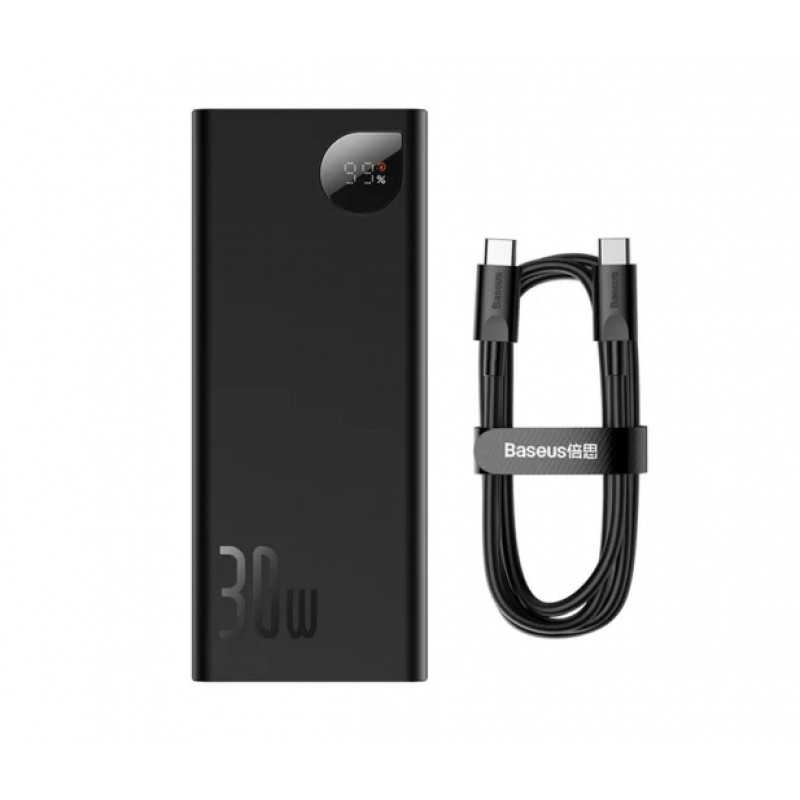 Повербанк Baseus Adaman Metal 30W 20000mAh Black