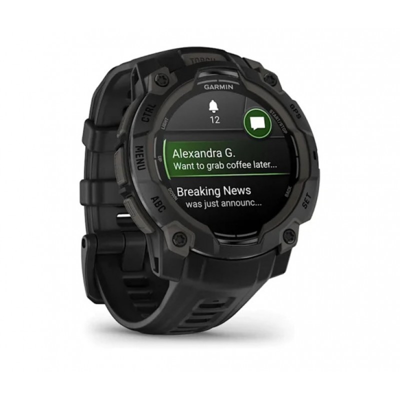 Смарт-годинник Garmin Instinct 3 45mm Black AMOLED