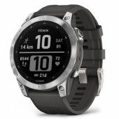 Смарт-годинник Garmin Fenix 7 Silver with Graphite Band