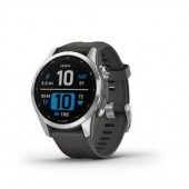 Смарт-годинник Garmin Fenix 7S Silver with Graphite Band