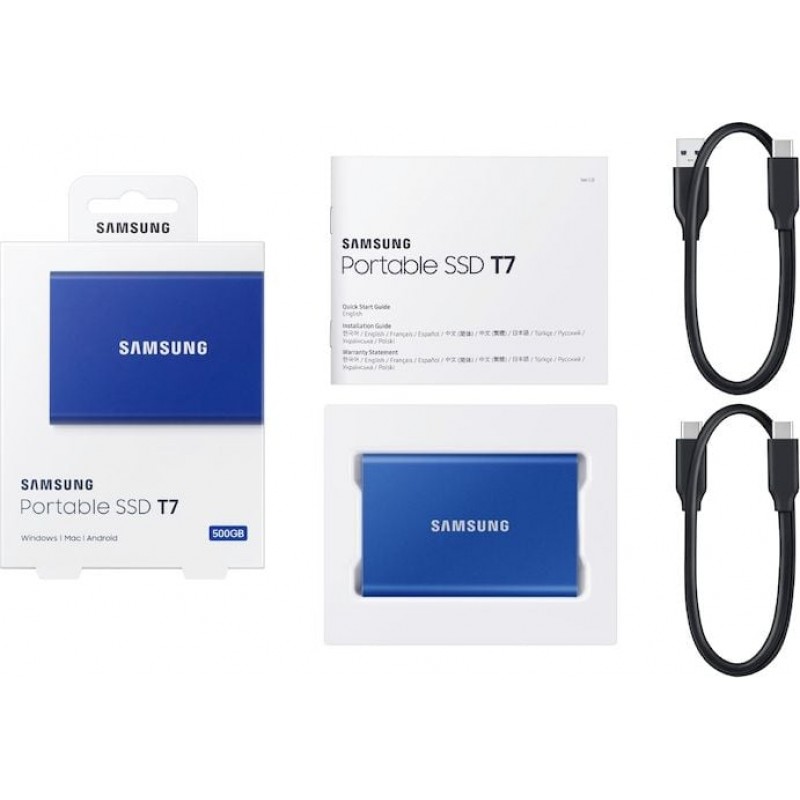 SSD накопичувач Samsung T7 2 TB Indigo Blue