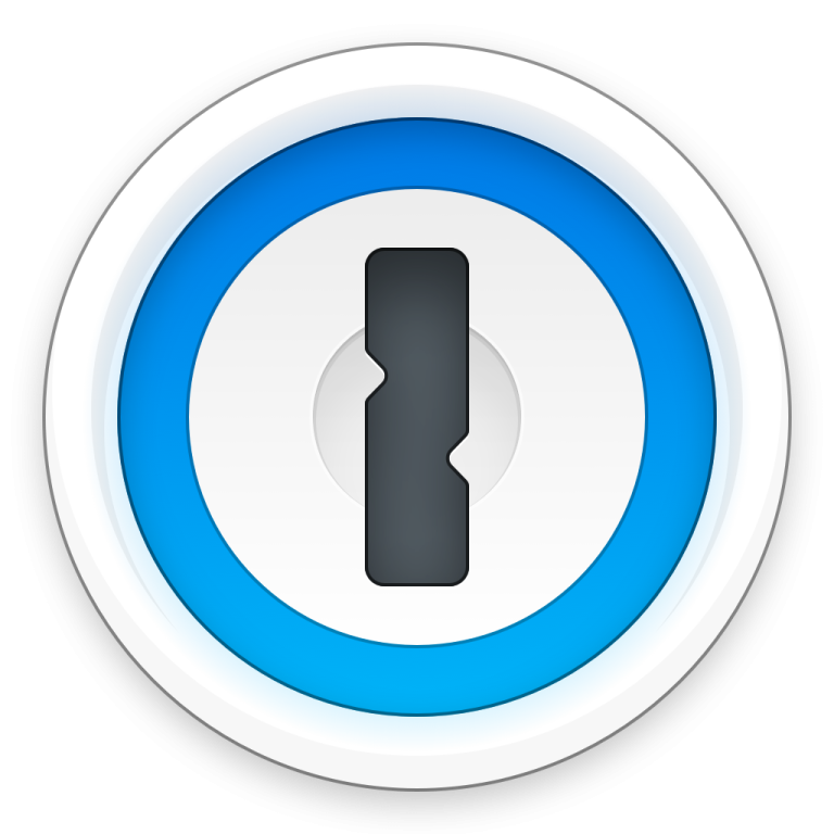 Логотип менеджера паролів 1Password на темному тлі