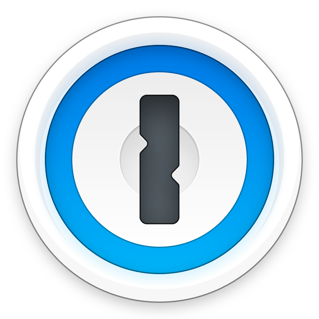 Логотип менеджера паролів 1Password на темному тлі
