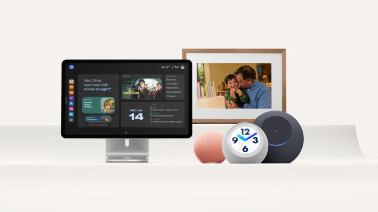 П’ять пристроїв Amazon Echo 2026: Echo Show 16, Alexa Photo Frame, Echo Time, Echo Studio та Echo Dot