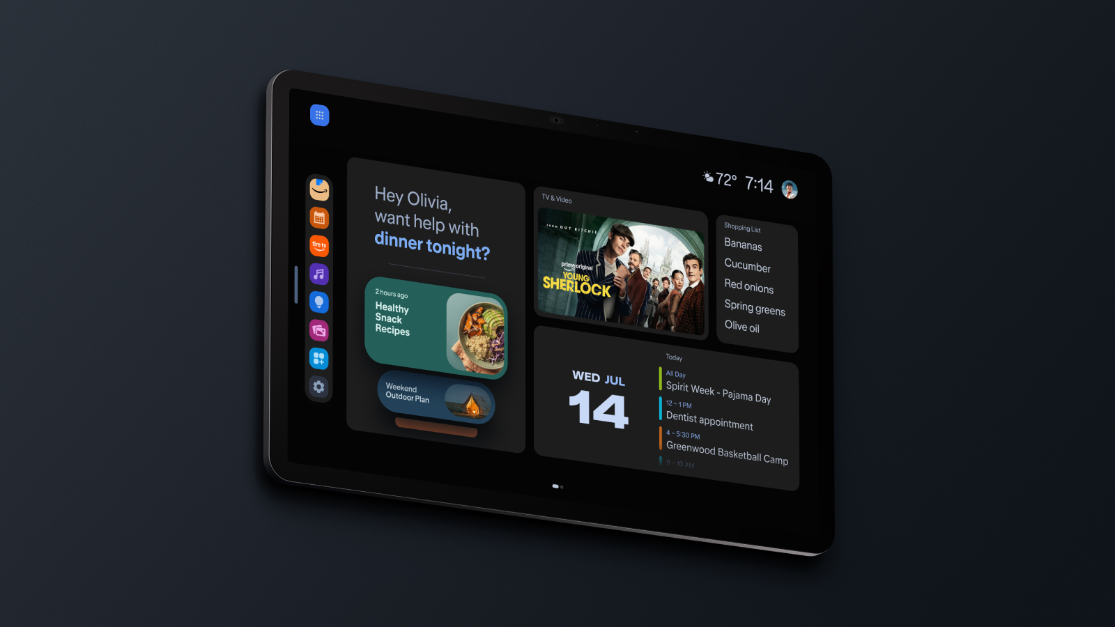Amazon Echo Show 16 із 16-дюймовим дисплеєм і панелями керування розумним домом