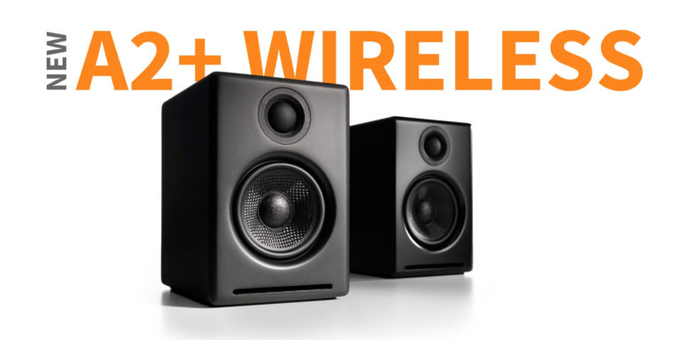 Пара активних колонок Audioengine A2+ Wireless у промоматеріалі виробника