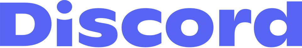 Фіолетовий текстовий логотип Discord