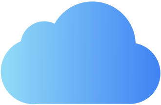 Блакитний логотип iCloud — сервісу пошти та календаря Apple