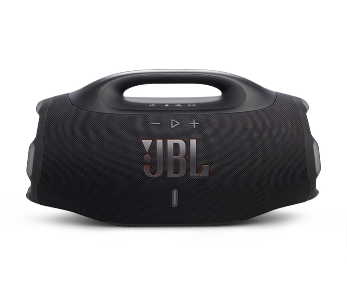Чорна JBL Boombox 4, фронтальний вигляд