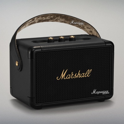 Портативна колонка Marshall Kilburn II чорного кольору з латунними деталями