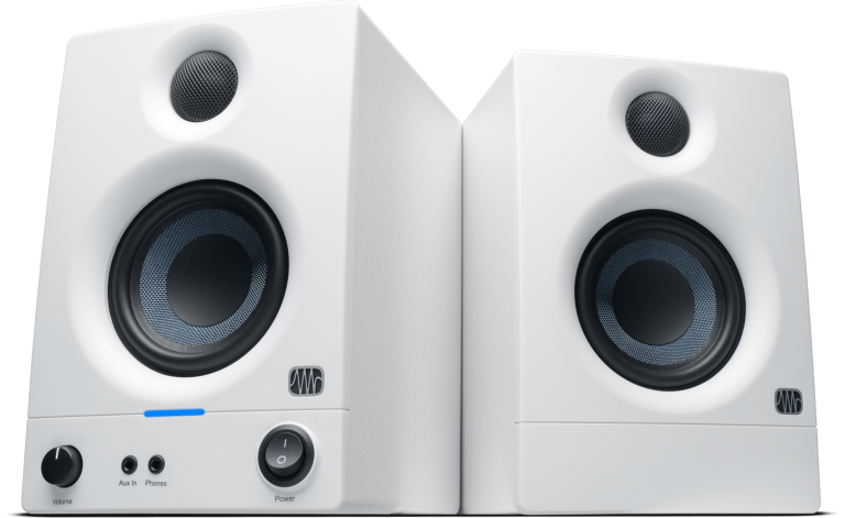 PreSonus Eris 3.5 2nd Gen у білому корпусі — фронтальний вигляд