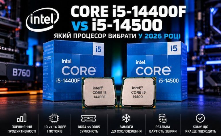 Порівняння Intel Core i5-14400F та i5-14500