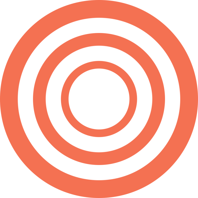 Помаранчеві концентричні кола — логотип браузера Zen Browser