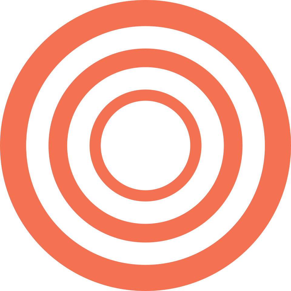 Помаранчеві концентричні кола — логотип браузера Zen Browser